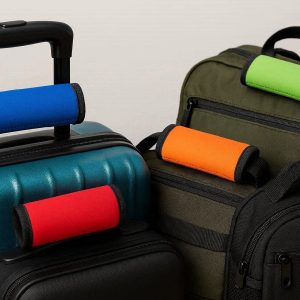 Neoprene Handle Wraps Luggage Tags Comfortable Suitcase Grip Identifiers Vivid Baggage Labels Easy Spotter For Travel Travel Duffels Backpacks