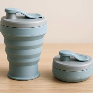 Lightweight Folding Travel Bottle Food Grade Silicone Leakproof Water Cup Compact Expandable Mug For Camping Hiking Gym Fitness