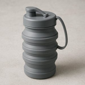 Portable Collapsible Drinking Mug Leakproof Silicone Water Bottle Eco Friendly Flexible Cup For Travel Outdoor Sports Fitness Training
