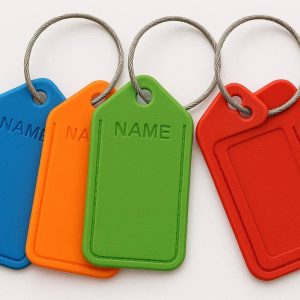 Durable Silicone Luggage Tags Vivid Baggage Labels Flexible Suitcase Identifiers Stainless Steel Loops For Travel Backpacks Duffle Bags